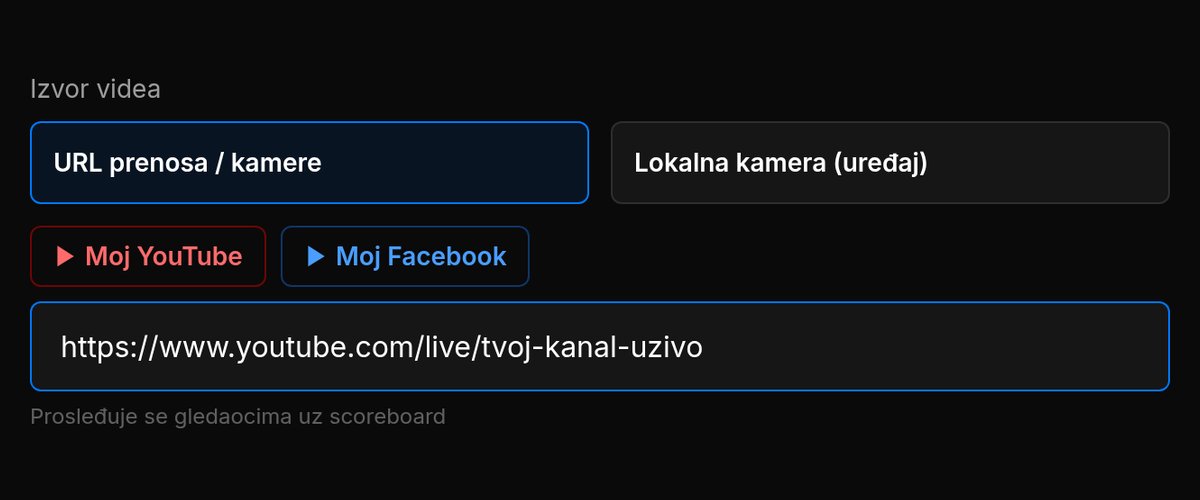 Stream na YouTube / Facebook